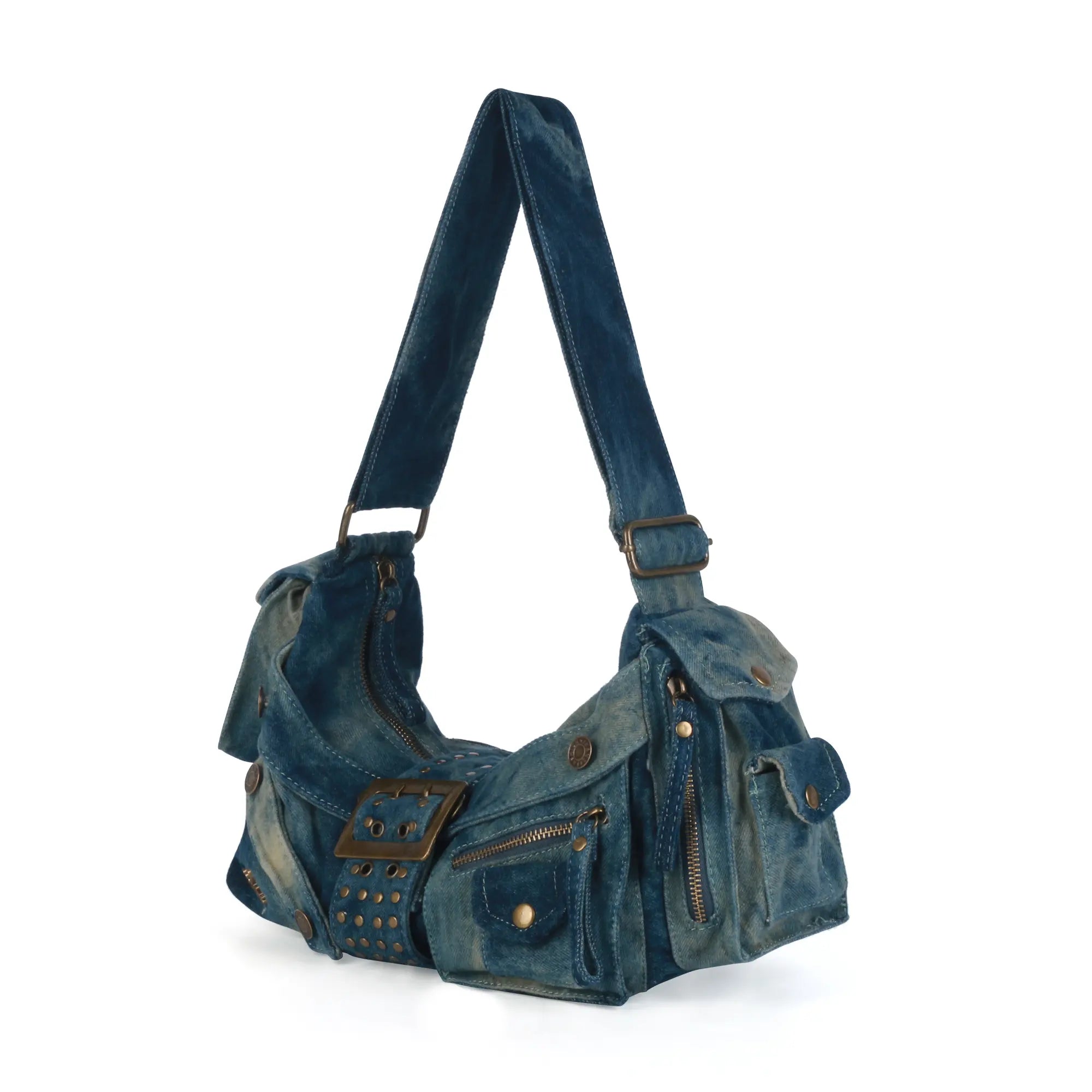 Colorful Denim Purse | Versatile Carry: Handheld, Shoulder, or Crossbody
