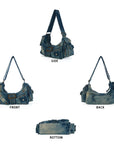 Colorful Denim Purse | Versatile Carry: Handheld, Shoulder, or Crossbody