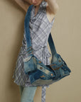 Colorful Denim Purse | Versatile Carry: Handheld, Shoulder, or Crossbody
