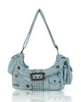 Colorful Denim Purse | Versatile Carry: Handheld, Shoulder, or Crossbody