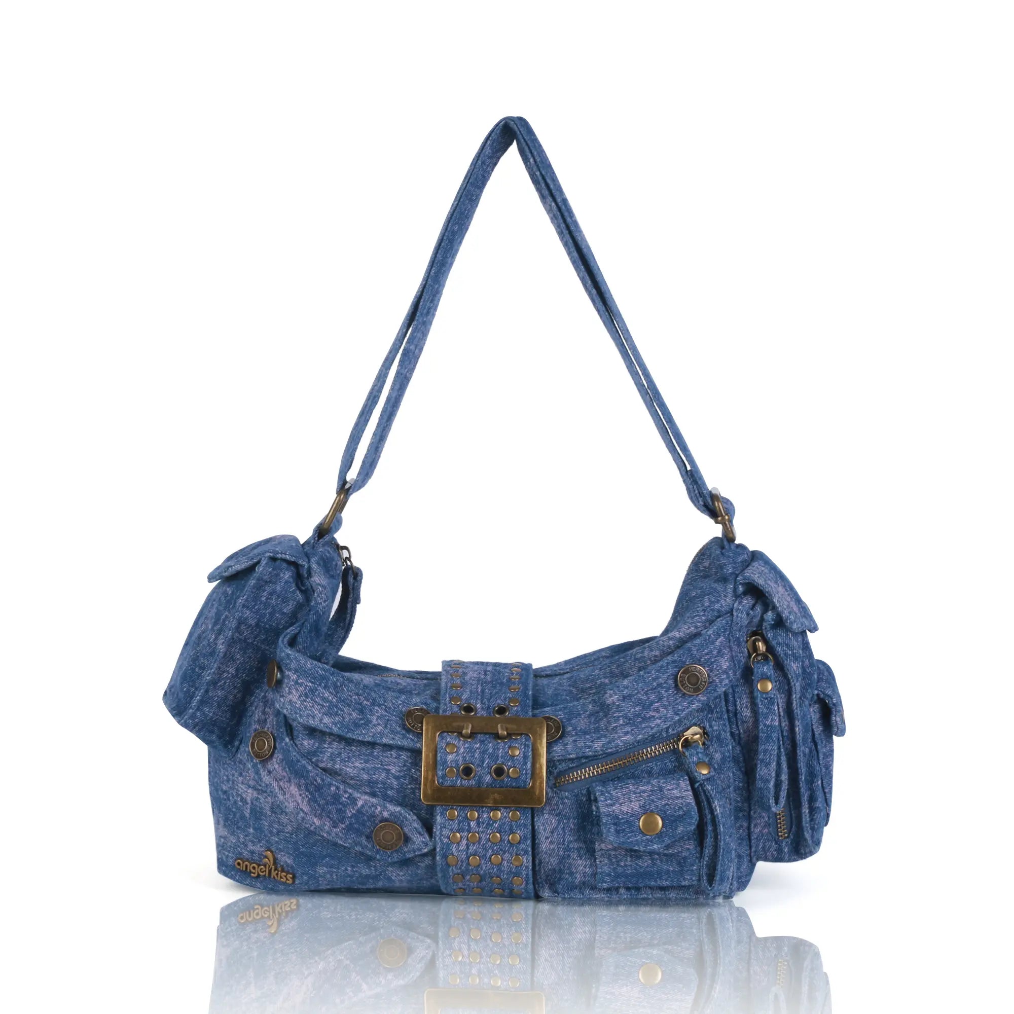 Colorful Denim Purse | Versatile Carry: Handheld, Shoulder, or Crossbody