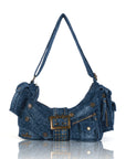 Colorful Denim Purse | Versatile Carry: Handheld, Shoulder, or Crossbody