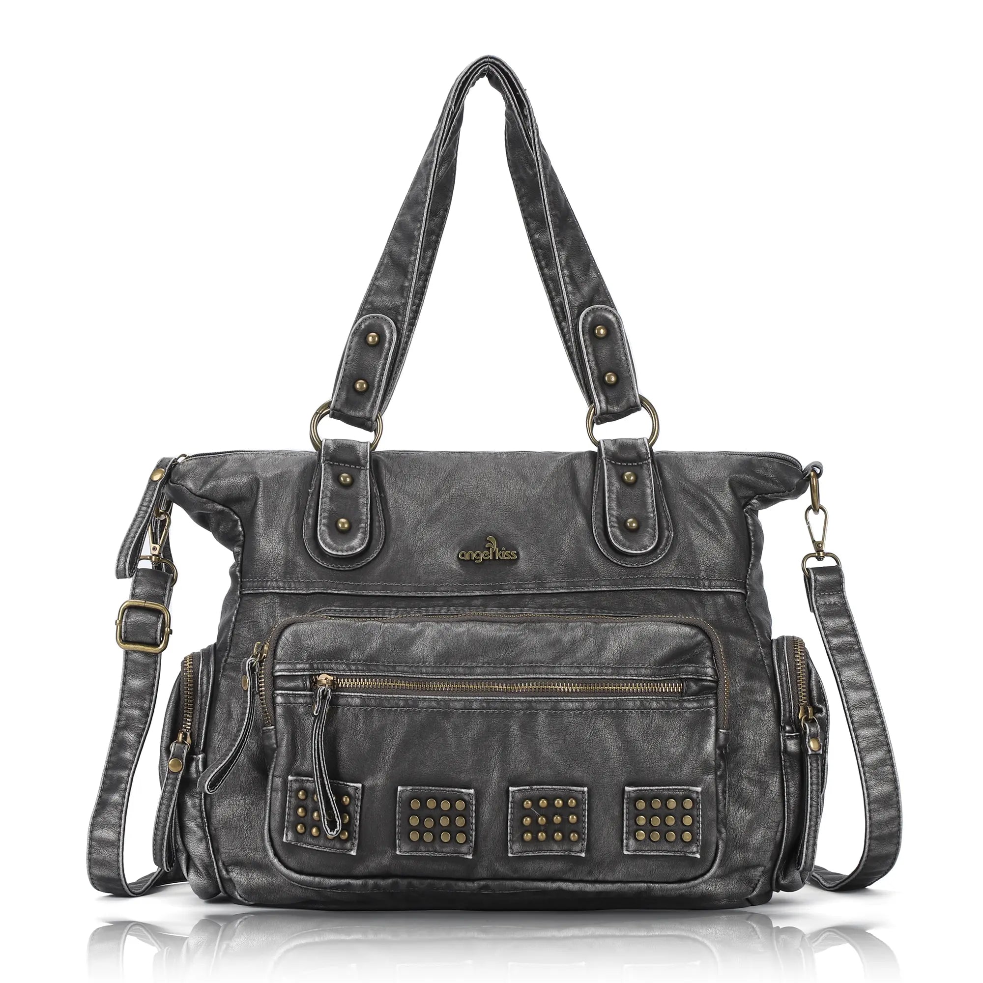 Vintage Vegan Leather Large Capacity Business Commuter Multi