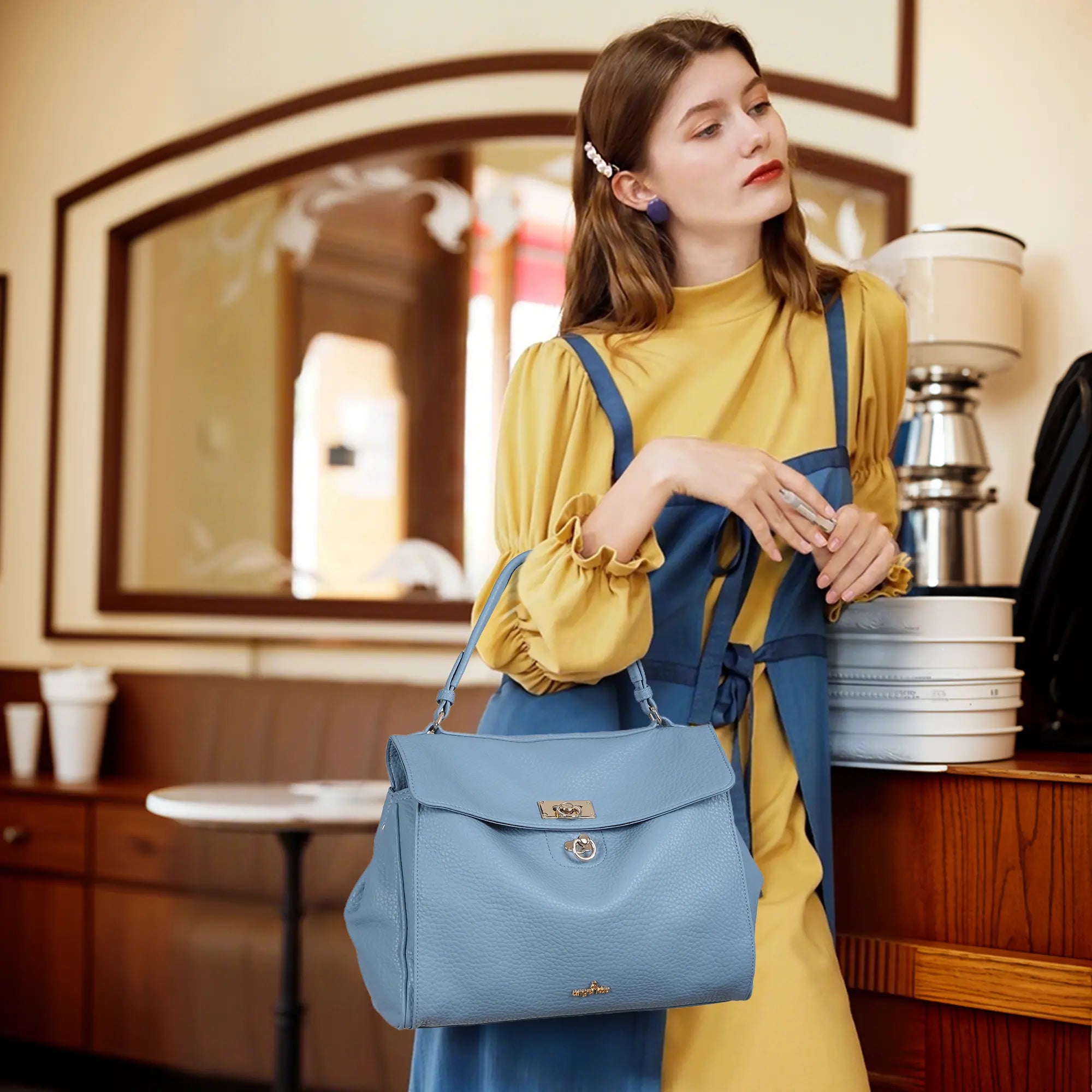 Bolso bandolera de gran capacidad y estilo informal para mujer/Beso de ángel