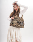 Work Handbag Backpack - PU Leather Laptop Bag for Women