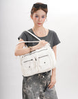Work Handbag Backpack - PU Leather Laptop Bag for Women