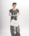 Work Handbag Backpack - PU Leather Laptop Bag for Women