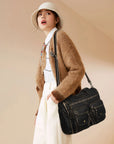 Work Handbag Backpack - PU Leather Laptop Bag for Women