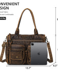 Work Handbag Backpack - PU Leather Laptop Bag for Women