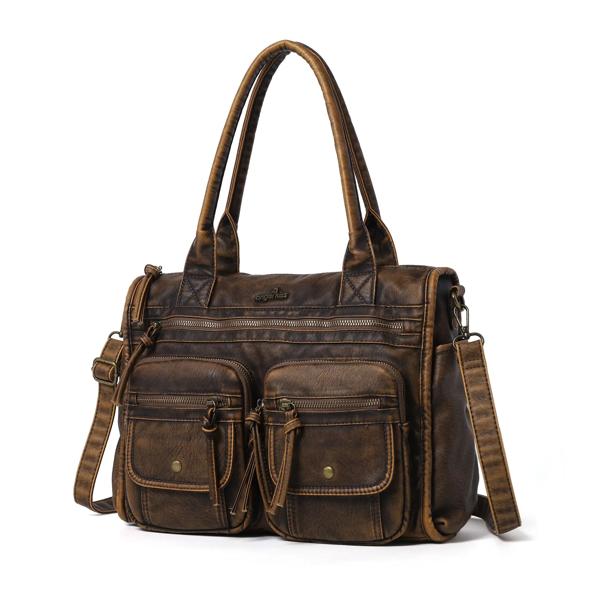 Work Handbag Backpack - PU Leather Laptop Bag for Women