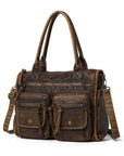 Work Handbag Backpack - PU Leather Laptop Bag for Women