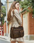 Work Handbag Backpack - PU Leather Laptop Bag for Women