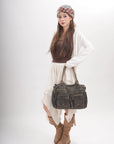 Work Handbag Backpack - PU Leather Laptop Bag for Women