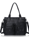Work Handbag Backpack - PU Leather Laptop Bag for Women