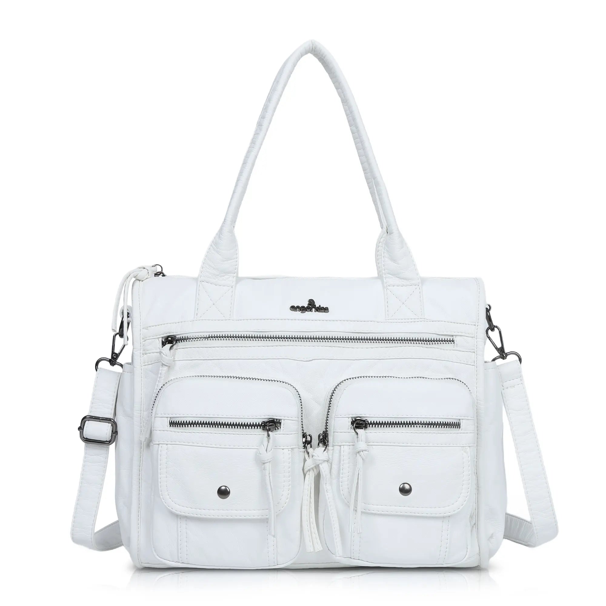Work Handbag Backpack - PU Leather Laptop Bag for Women