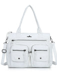 Work Handbag Backpack - PU Leather Laptop Bag for Women