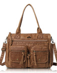 Work Handbag Backpack - PU Leather Laptop Bag for Women