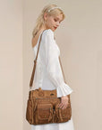 Work Handbag Backpack - PU Leather Laptop Bag for Women