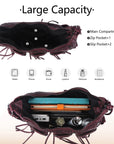 Trendy Washed Burgundy Shoulder Bag – Tassel Accent Women’s Hobo Vintage Style Purse