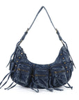 Trendy Washed Burgundy Shoulder Bag – Tassel Accent Women’s Hobo Vintage Style Purse