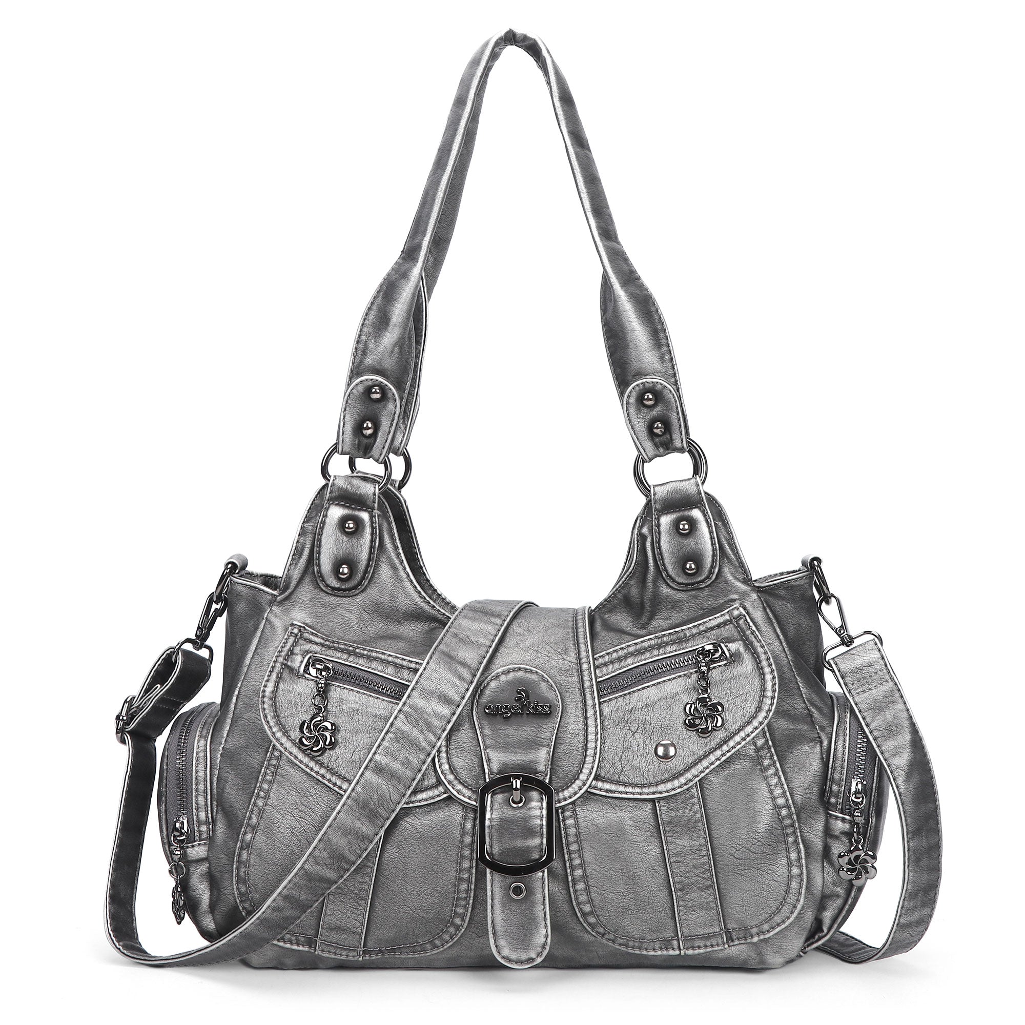 Women's retro fashion multi-compartment large capacity hobo bag | angel kiss bag-Angelkiss Bag