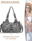Women's retro fashion multi-compartment large capacity hobo bag | angel kiss bag-Angelkiss Bag