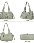 Vintage-Inspired Designer Women’s Shoulder Bag – Multi-Pocket, Functional, Adjustable Strap, Available in Multiple Colors