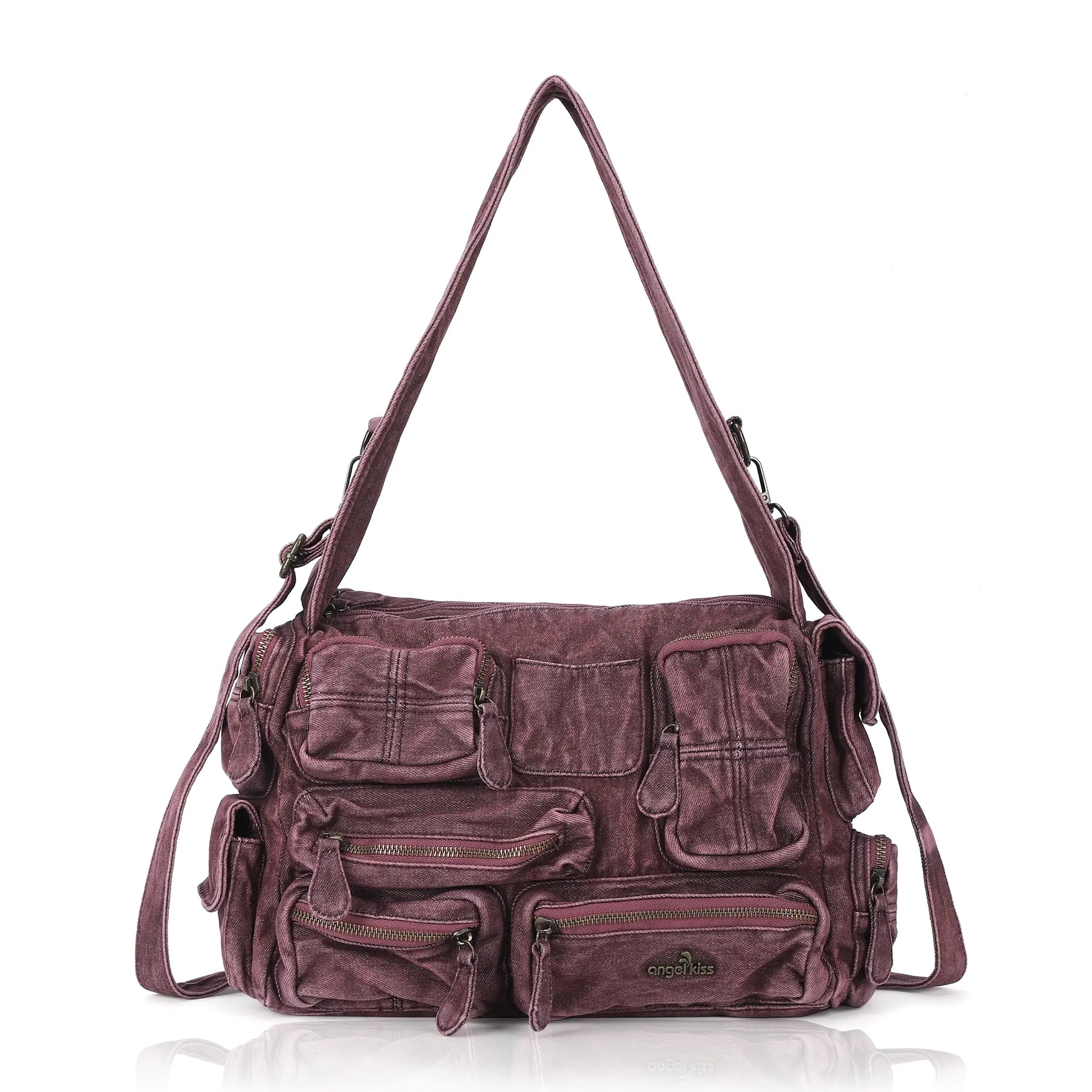 Trendy Multi-Pocket Denim Shoulder/handbag/tote bag