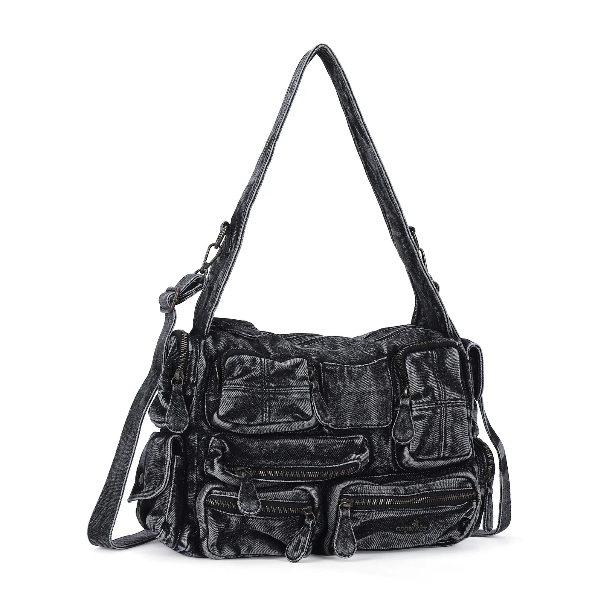 Trendy Multi-Pocket Denim Shoulder/handbag/tote bag