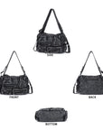 Trendy Multi-Pocket Denim Shoulder/handbag/tote bag