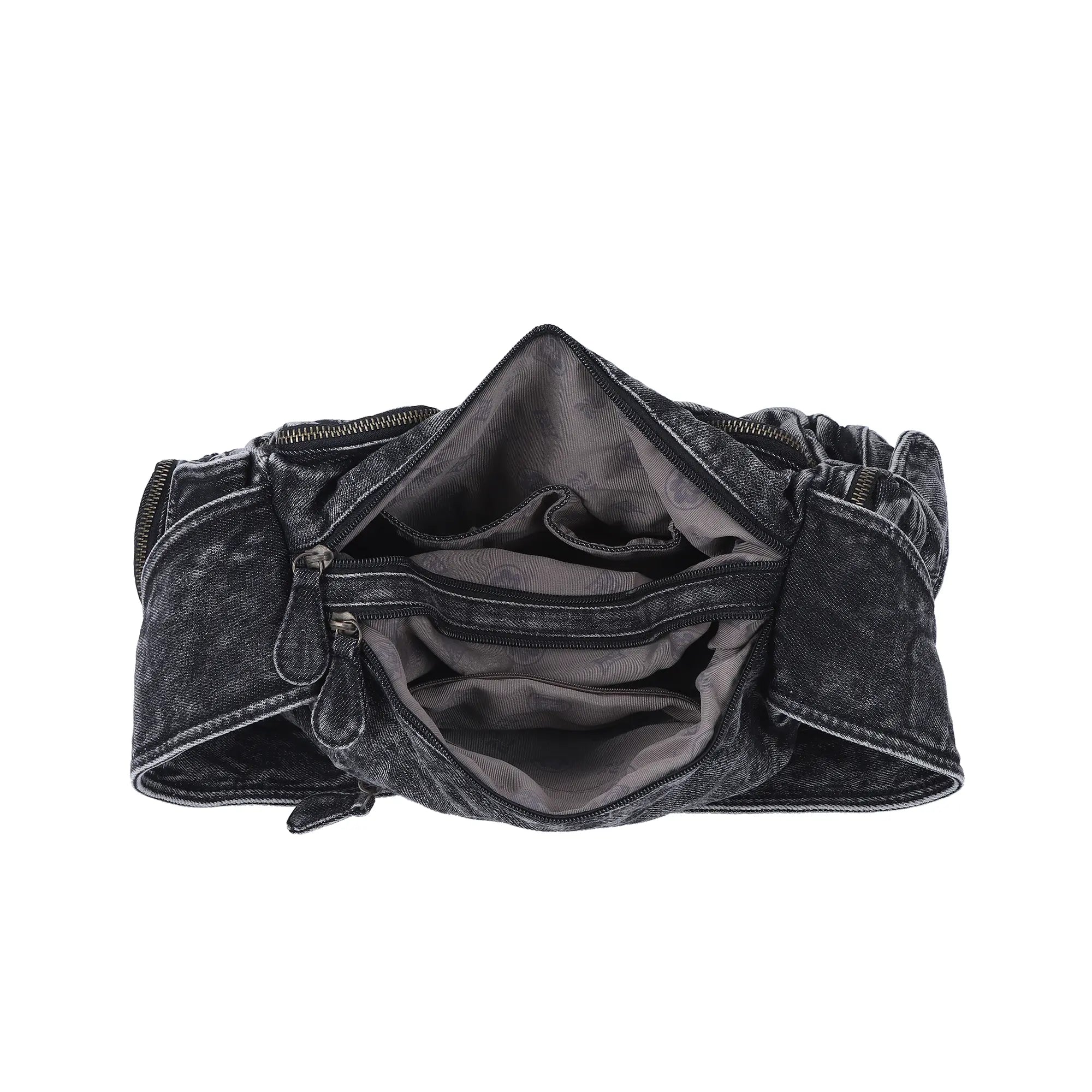 Trendy Multi-Pocket Denim Shoulder/handbag/tote bag