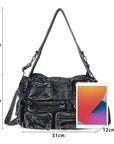Trendy Multi-Pocket Denim Shoulder/handbag/tote bag