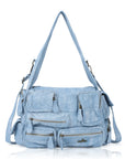 Trendy Multi-Pocket Denim Shoulder/handbag/tote bag