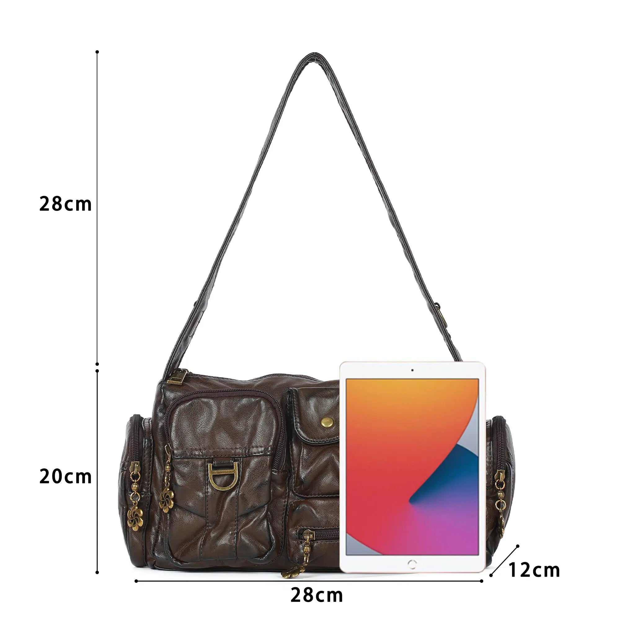 European Washed Denim Tote – 3-in-1 Handbag, Shoulder Bag & Wallet