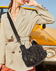 European Washed Denim Tote – 3-in-1 Handbag, Shoulder Bag & Wallet
