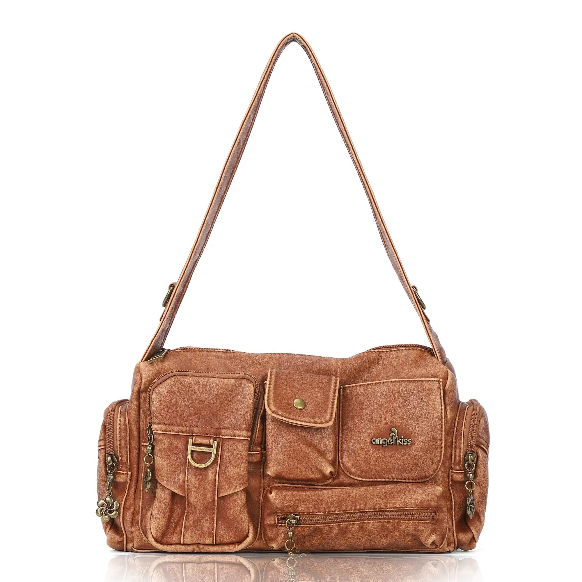 Multi-Pocket Satchel Shoulder & Crossbody Bag – Angelkiss Bag