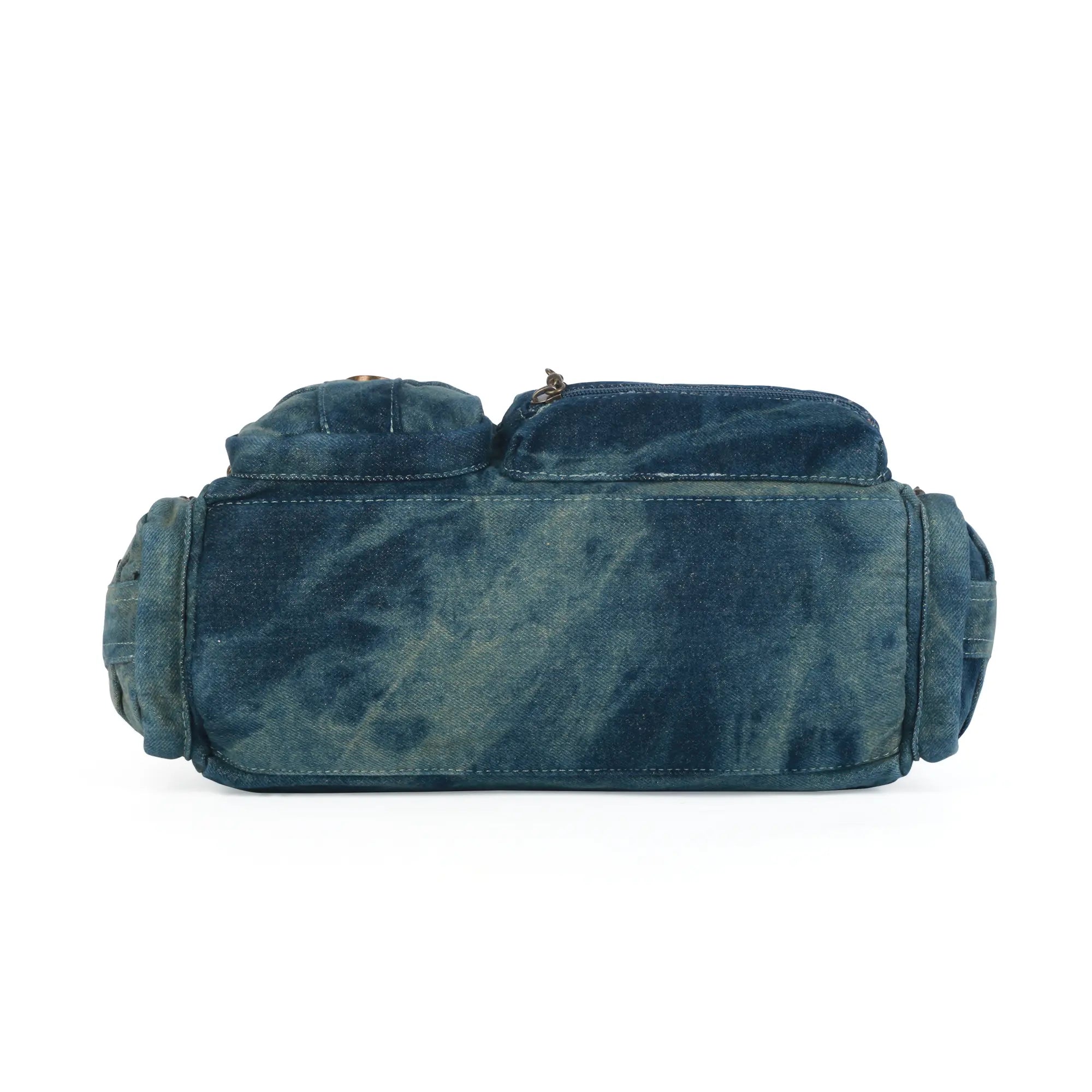 European Washed Denim Tote – 3-in-1 Handbag, Shoulder Bag & Wallet