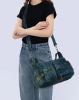 European Washed Denim Tote – 3-in-1 Handbag, Shoulder Bag & Wallet
