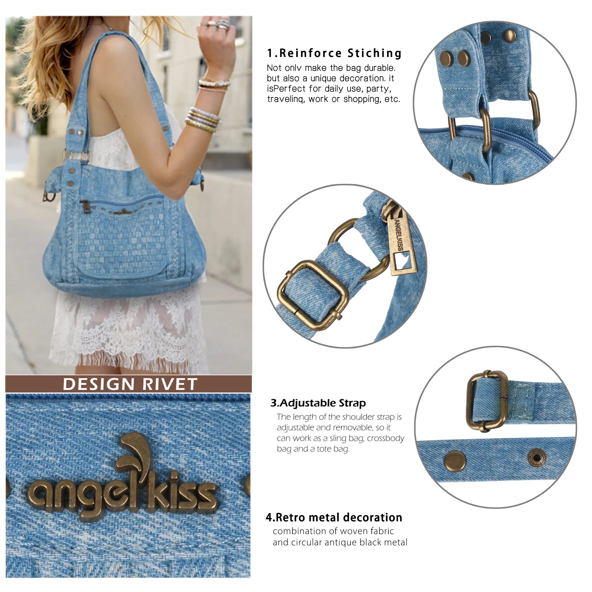 Angelkiss Everyday Denim Bag