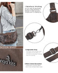 Classic Multi-Color Drawstring Rivet Vintage Shoulder Crossbody Bag