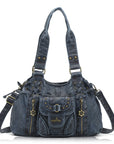 Vintage Multi-Pocket Satchel & Crossbody Bag