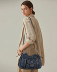 Vintage Multi-Pocket Satchel & Crossbody Bag