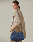 Vintage Multi-Pocket Satchel & Crossbody Bag