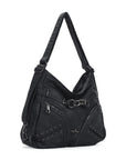 Angelkiss Vintage PU Leather Multi-Pocket Shoulder Handbag