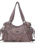 Faded Violet Vegan Leather Tote / Crossbody Bag