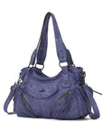 Faded Violet Vegan Leather Tote / Crossbody Bag