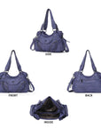 Faded Violet Vegan Leather Tote / Crossbody Bag
