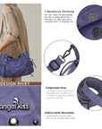 Faded Violet Vegan Leather Tote / Crossbody Bag