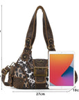 Retro Trend Patchwork Leopard Print Vegan Leather Shoulder Tote Bag