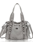 Angelkiss Vintage PU Tote Bag | Large Capacity Shoulder & Crossbody Handbag for Everyday Use